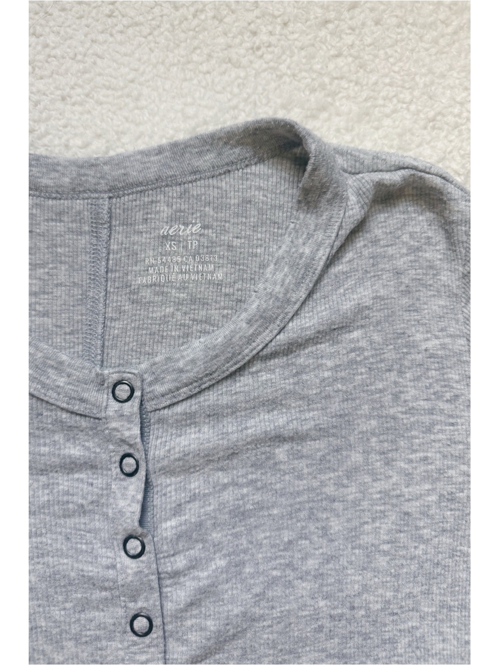 aerie | Henley Long Sleeve T Shirt - Picture 4 of 8